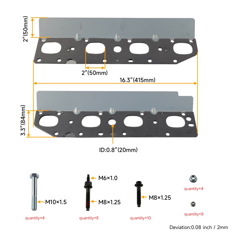 57073 Exhaust Manifold Hardwar - Model Kit V8 Engine ulasan dan harga