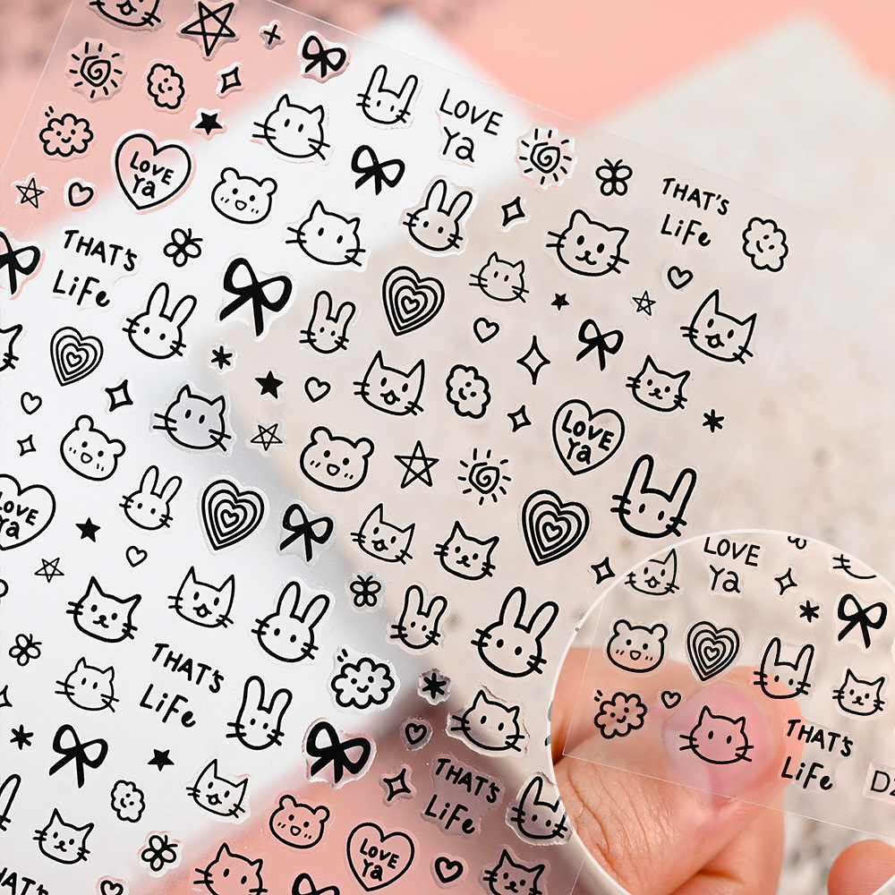 6/12Pcs Black Cat Stickers for - Waterslide Decal Paper ulasan dan harga
