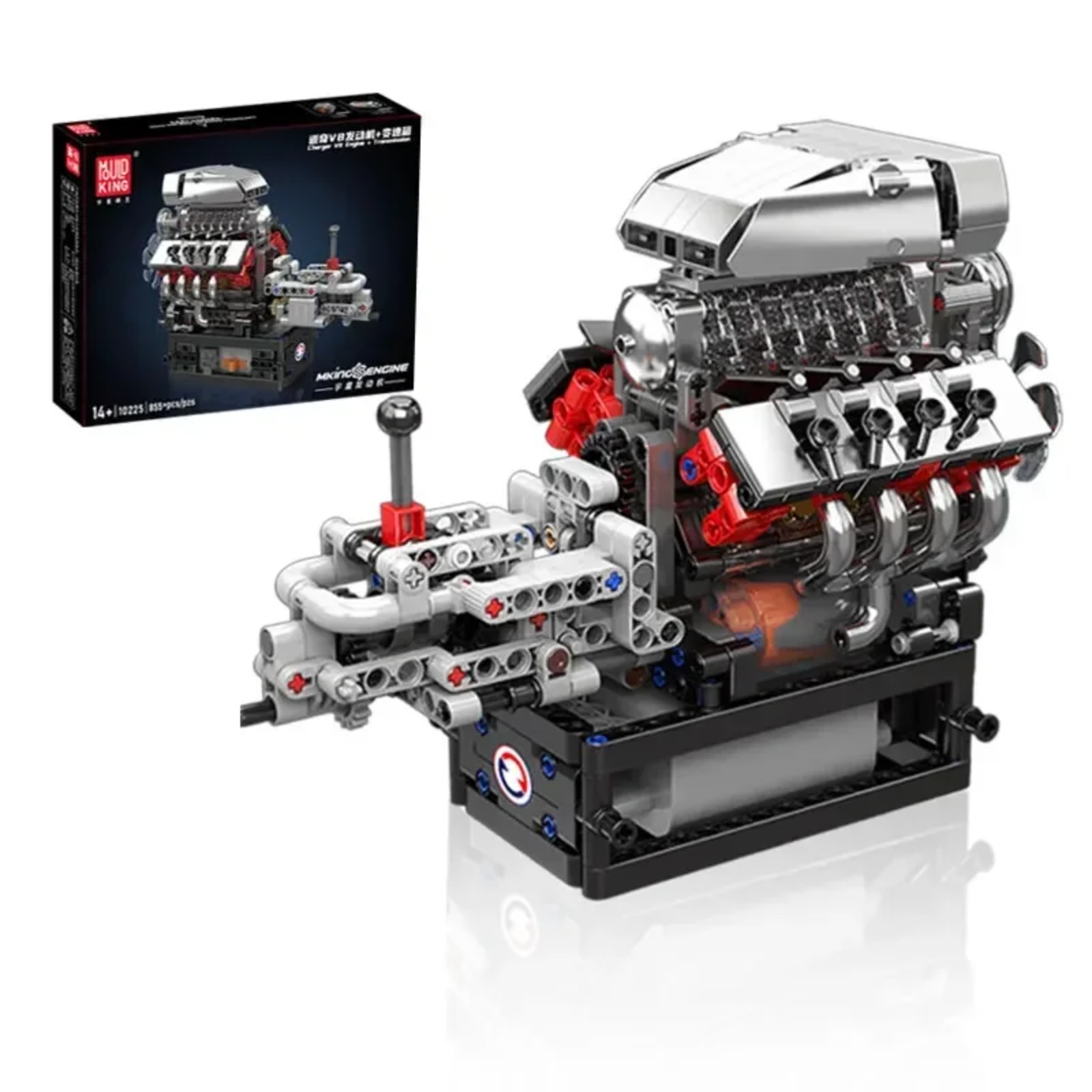 Mould King 10225 V8 Engine Mod - Model Kit V8 Engine ulasan dan harga