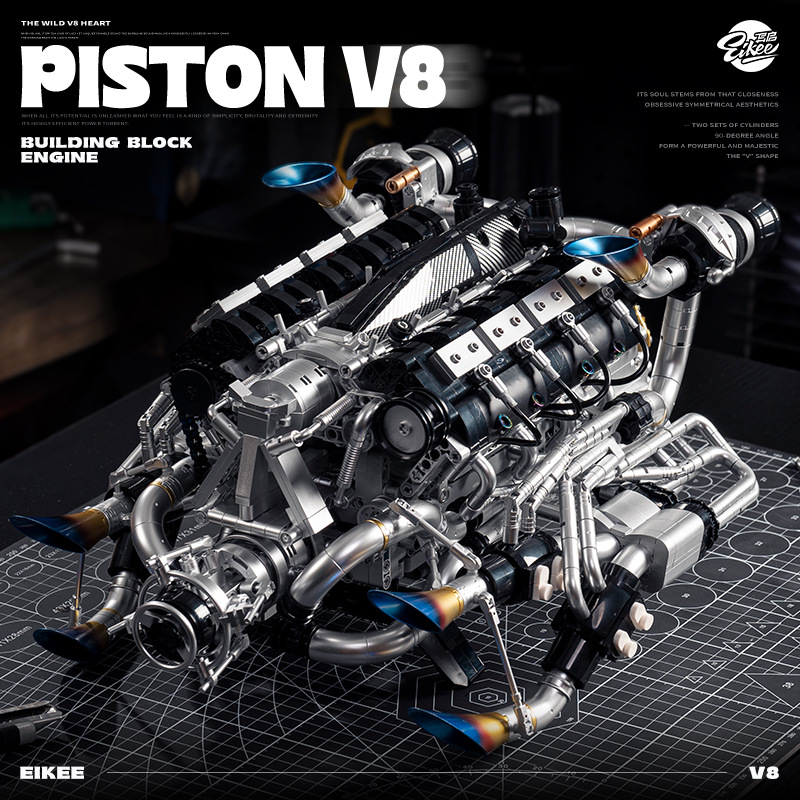 Technical Supercar V8 Engine B - Model Kit V8 Engine ulasan dan harga