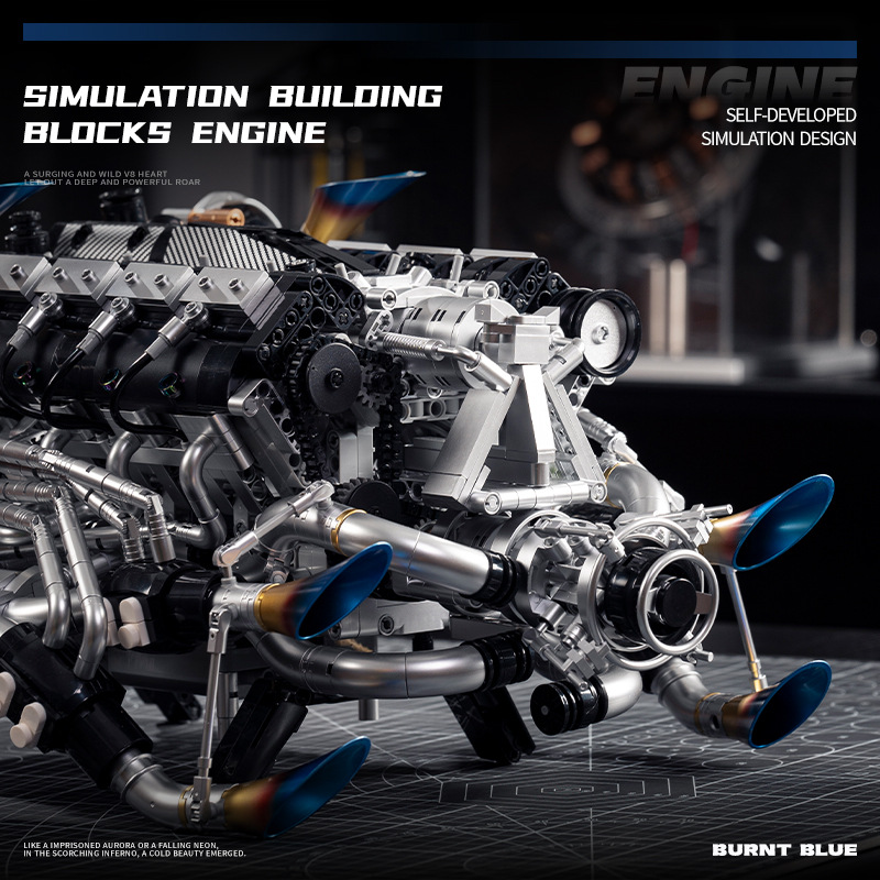 Technical Supercar V8 Engine B - Model Kit V8 Engine ulasan dan harga