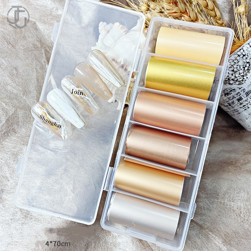 6 rolls Aurora Nail Foils for  - Waterslide Decal Paper ulasan dan harga
