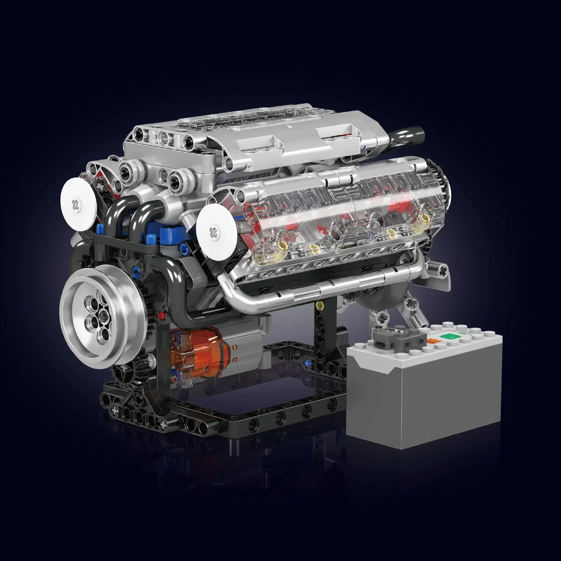 Mould King V8 Engine Building  - Model Kit V8 Engine ulasan dan harga