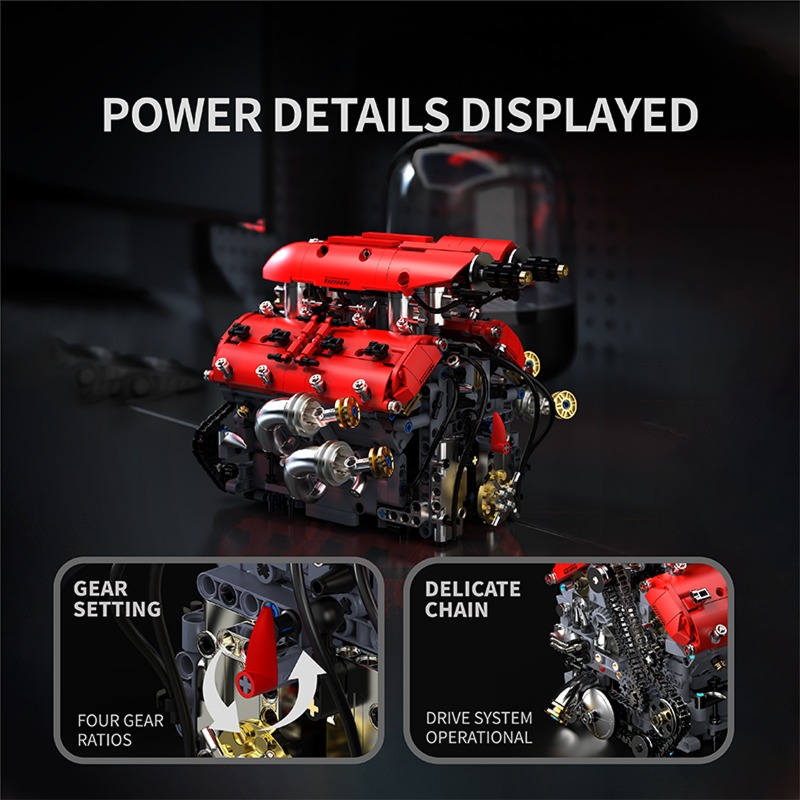 T5011 V8 Turbo Engine Model El - Model Kit V8 Engine ulasan dan harga