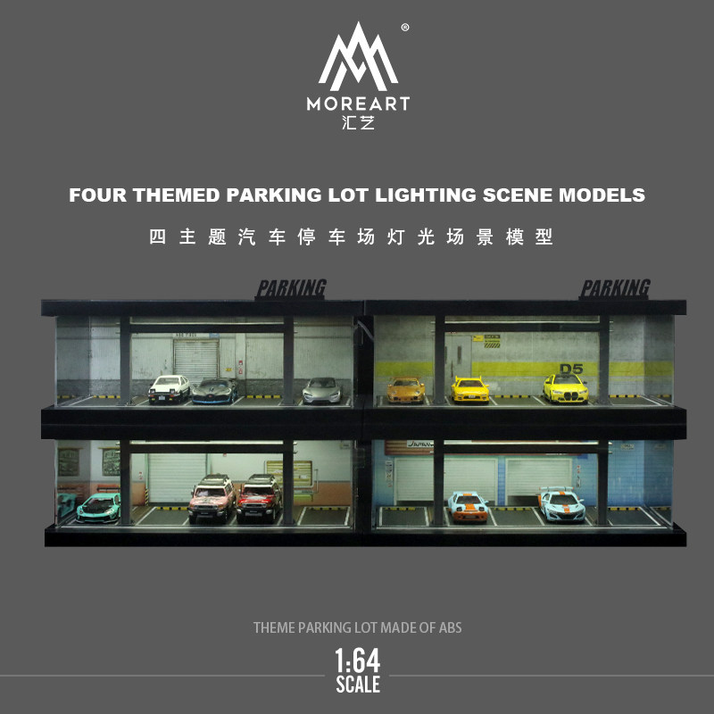 1:64 Four-theme Car Parking Lo - Model Kit Cars ulasan dan harga