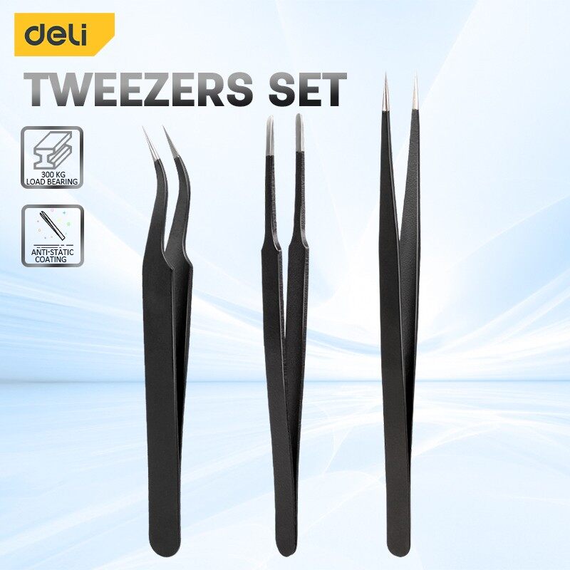 Deli 3PCS Tweezers Set Upgrade - Model Kit Nippers ulasan dan harga