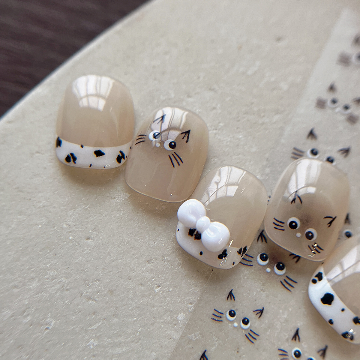Cute Cat Nail Sticker Water De - Waterslide Decal Paper ulasan dan harga